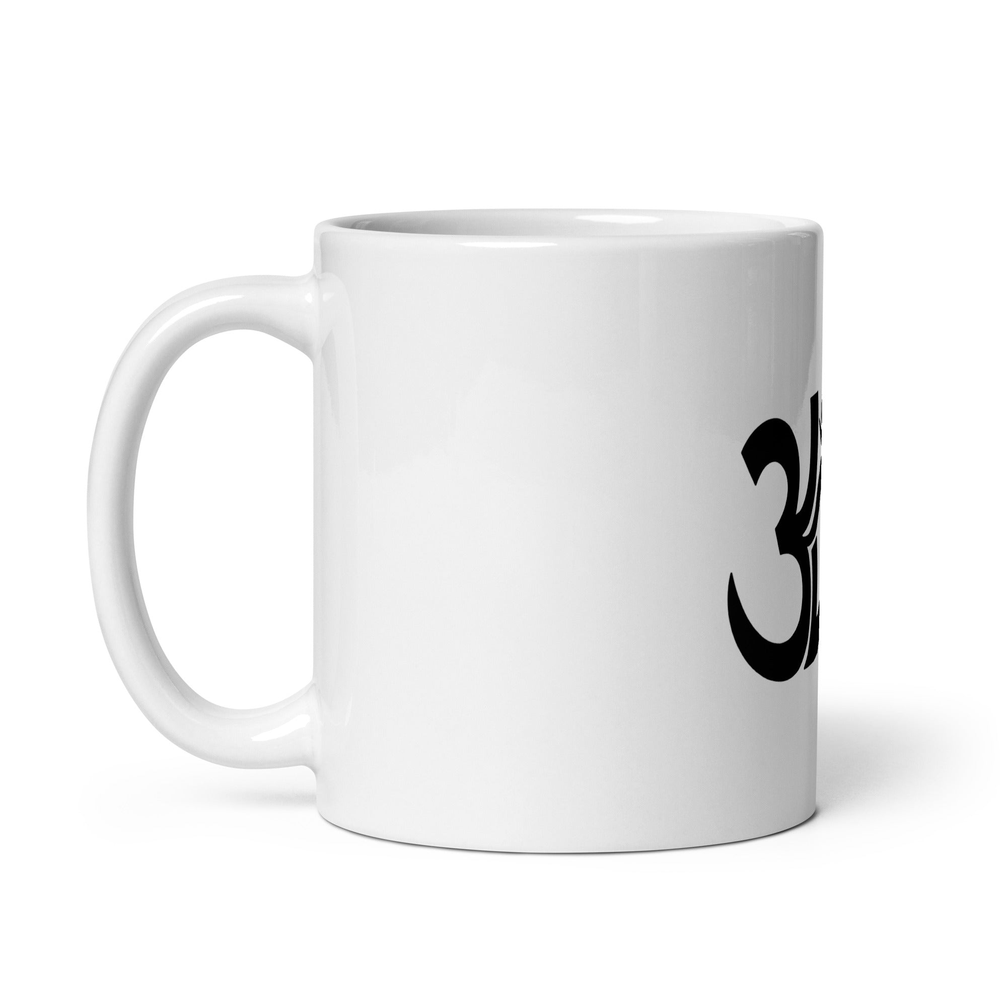White glossy mug