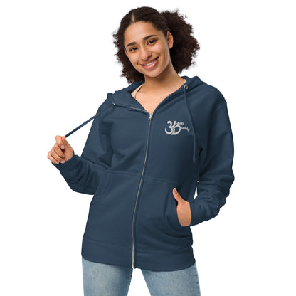 Unisex fleece zip up hoodie