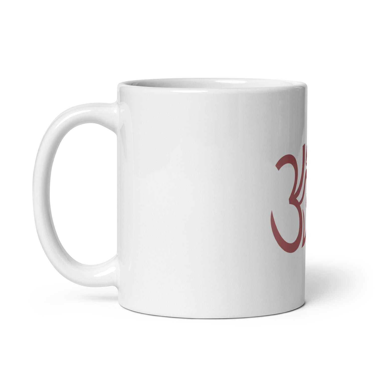 White glossy mug