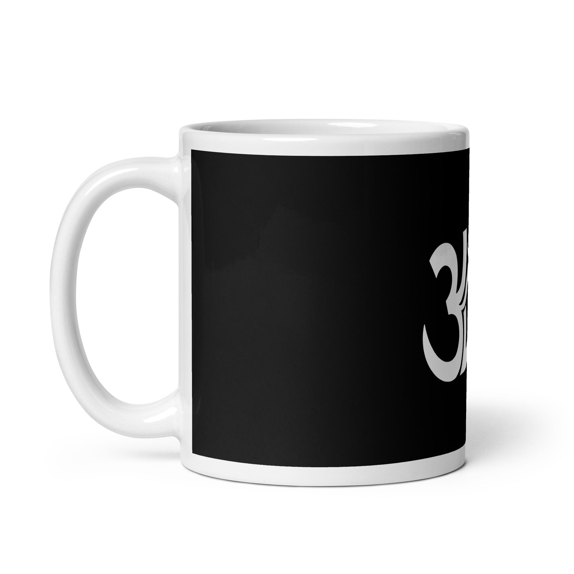 White glossy mug