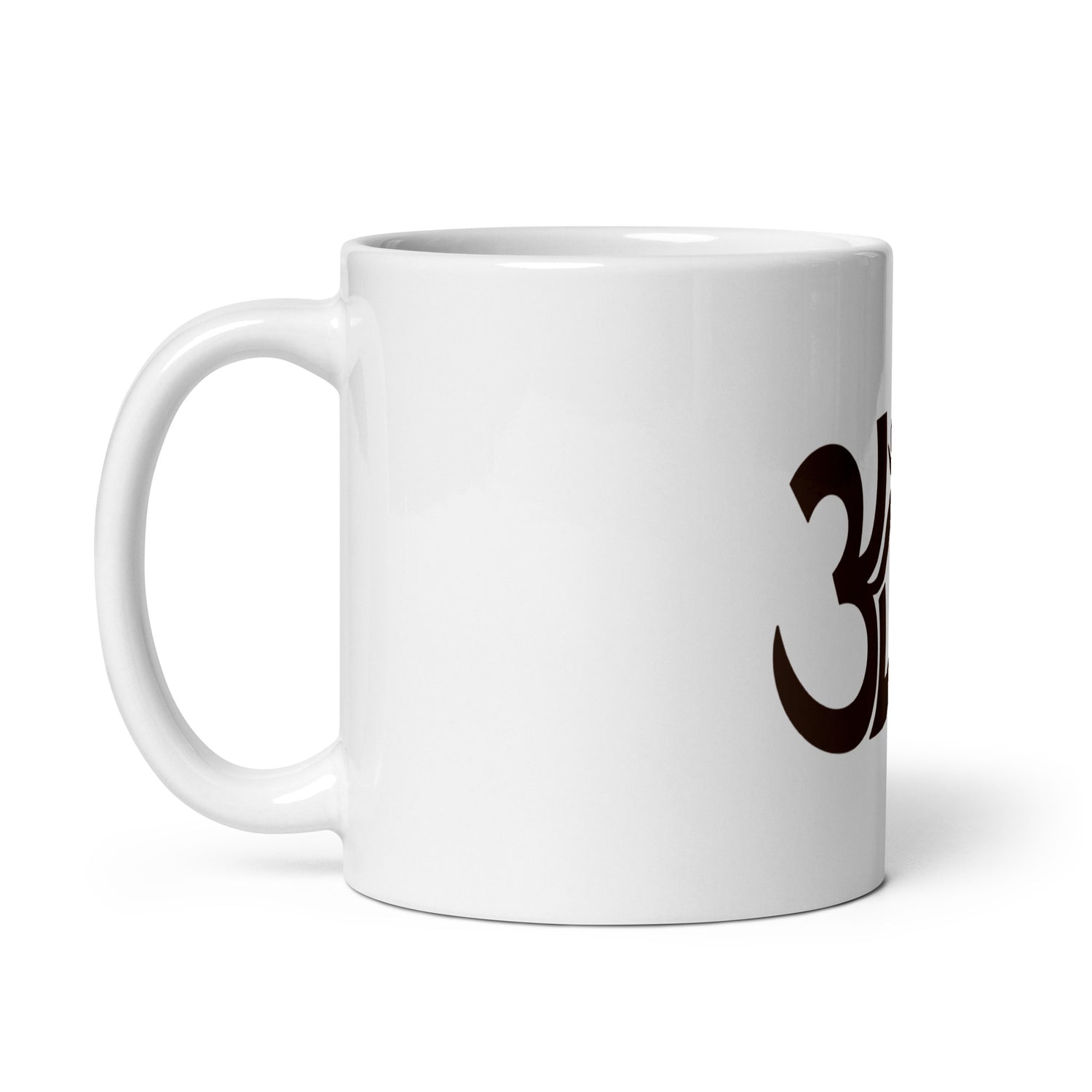 White glossy mug