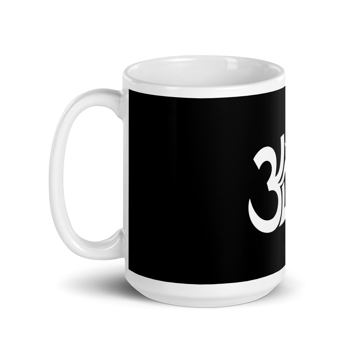 White glossy mug