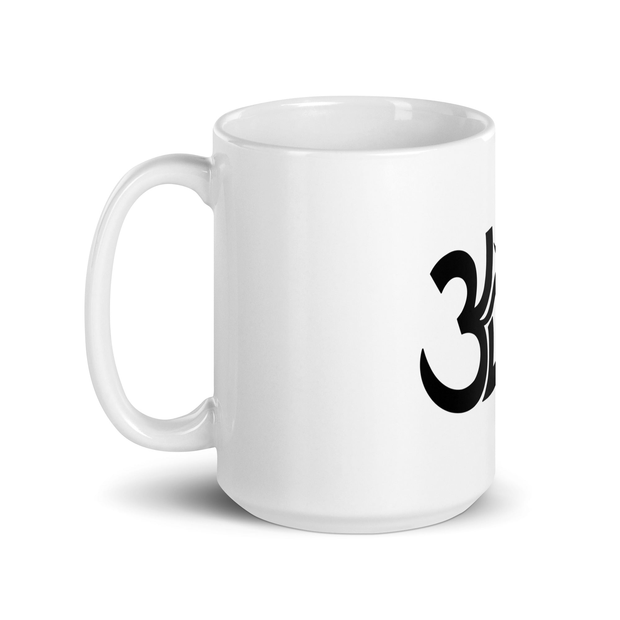 White glossy mug