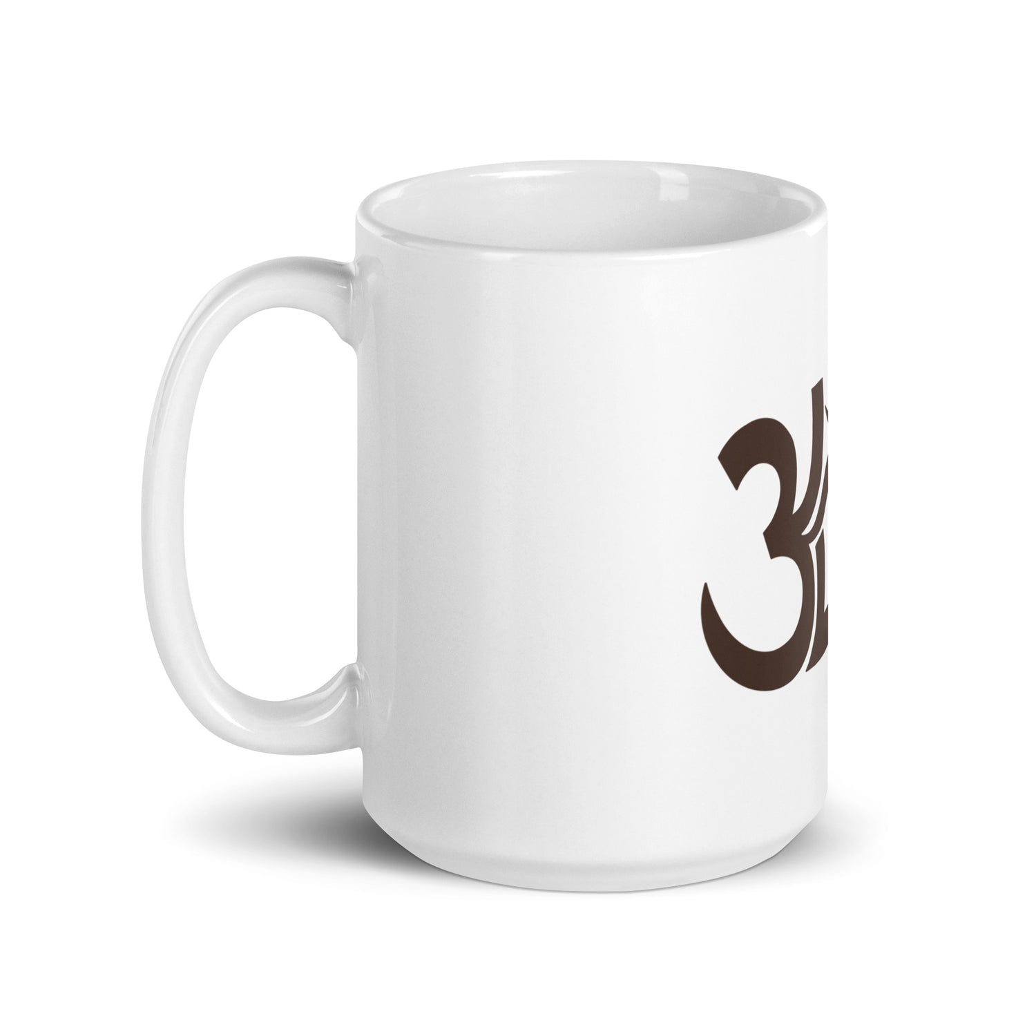 White glossy mug